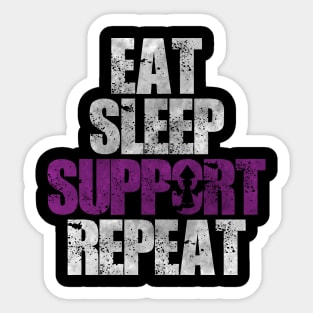 Eat Sleep Support Repeat Sticker